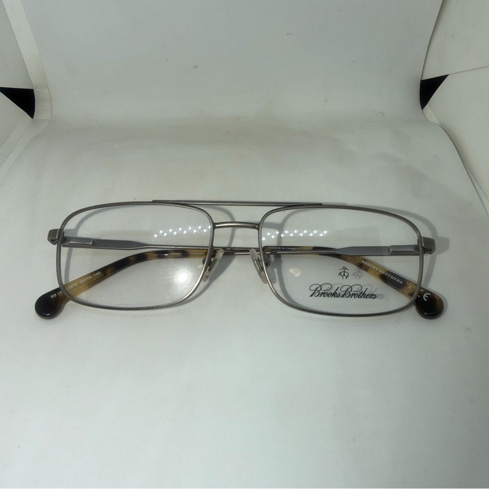 Brooks Brothers Silver Rectangular Eyeglasses - image 5